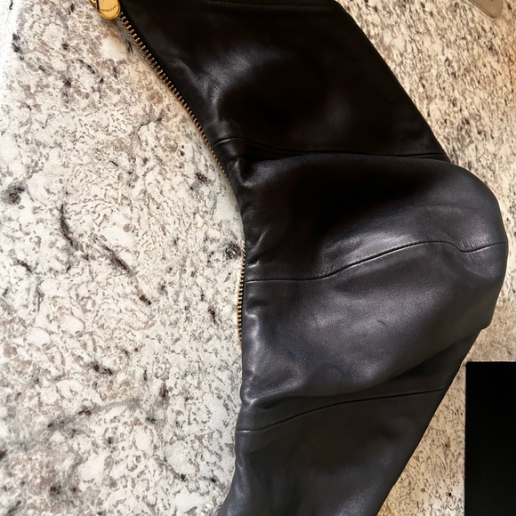 GIUSEPPE ZANOTTI HOODED NAPPA LEATHER BOMBER JACKET with Crystal Chains - Picture 15 of 16